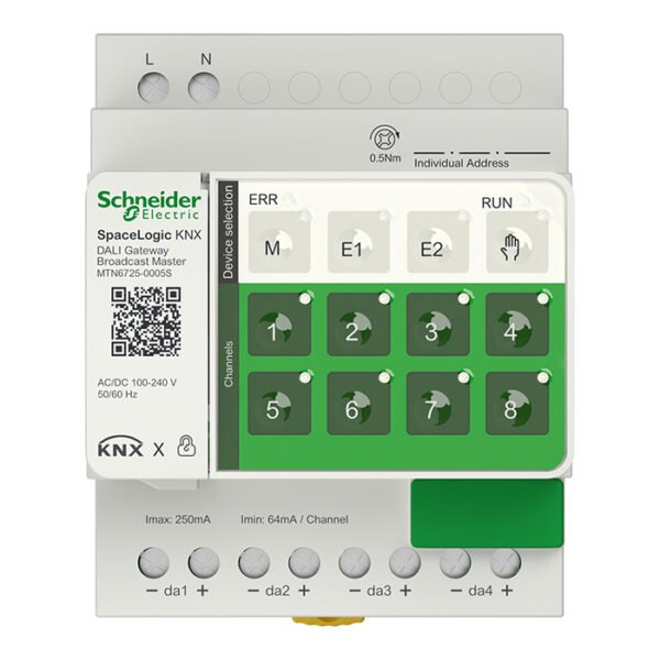 MTN6725-0005S Schneider SpaceLogic KNX 4-channel DALI Gateway